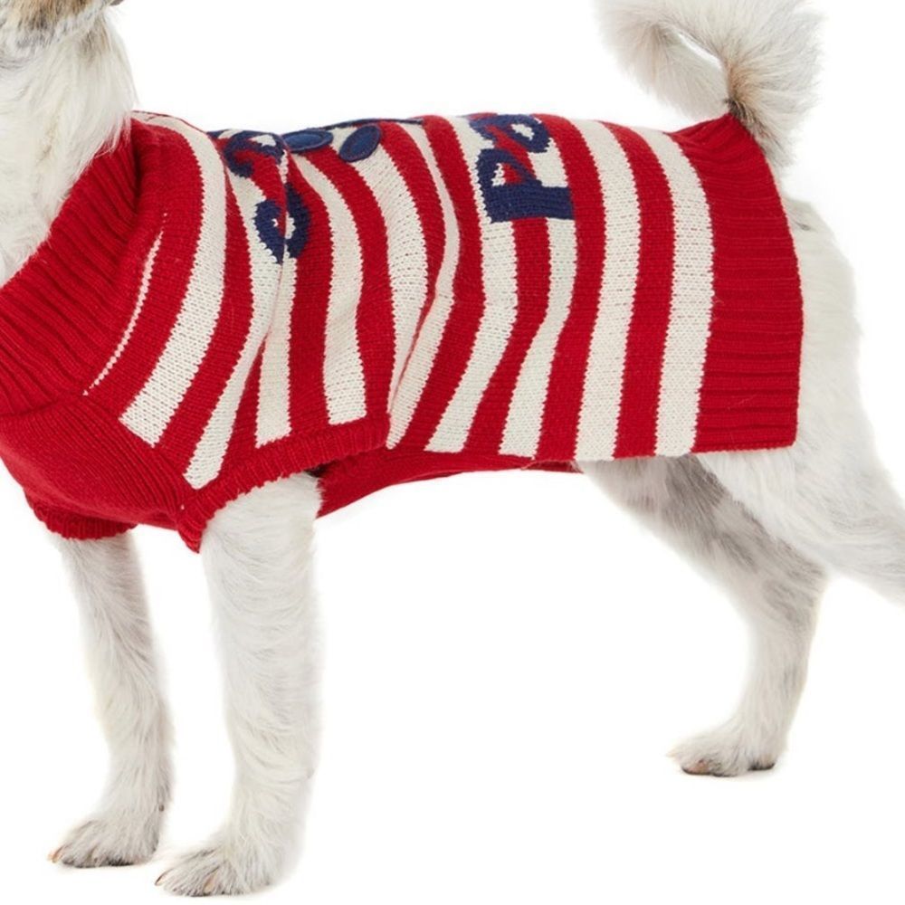 HOTEL DOGGY.Mock Neck Patterned Sweater.Color:Cranberry Red.New With Tag!